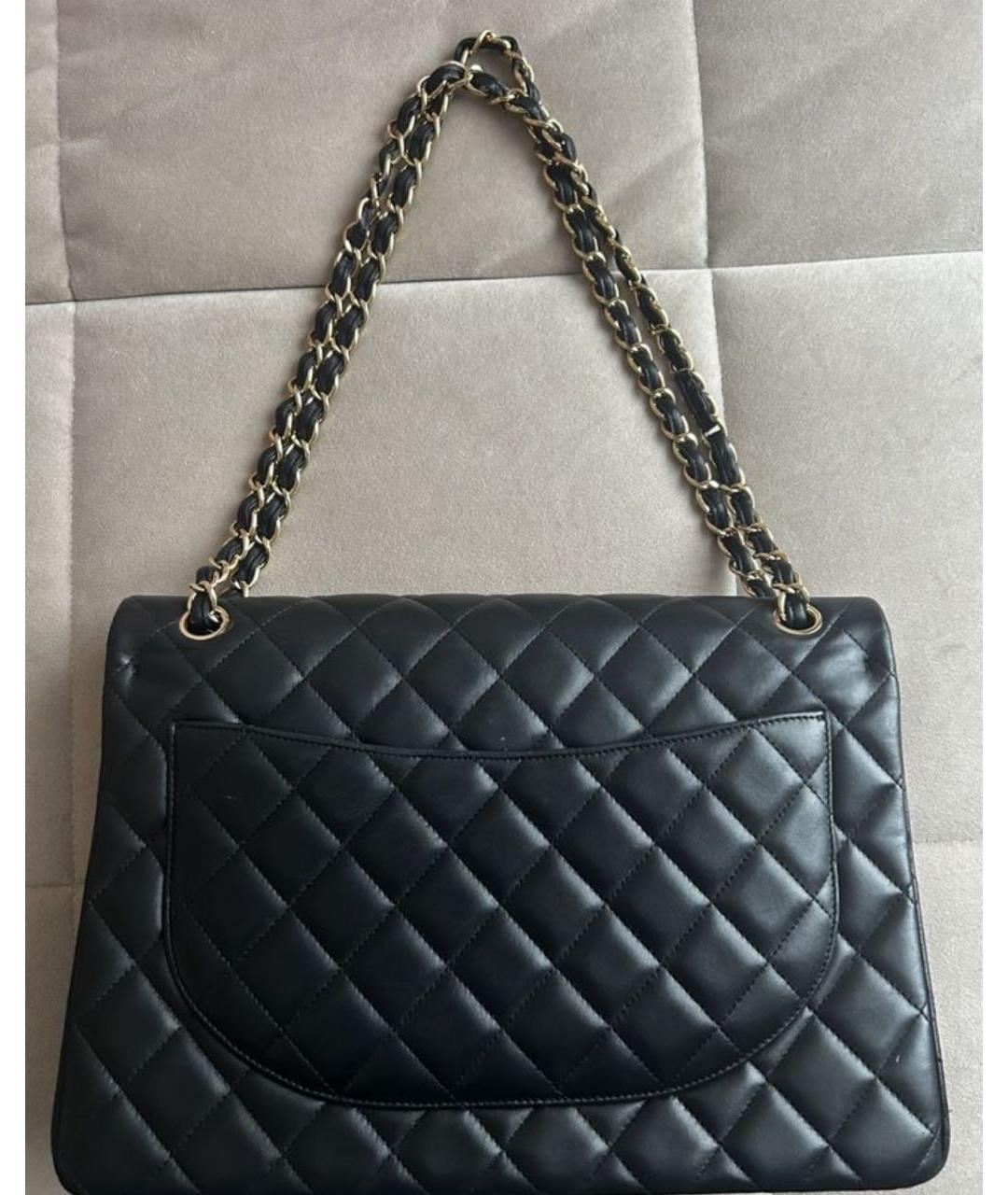 CHANEL PRE-OWNED Черная кожаная сумка через плечо, фото 2