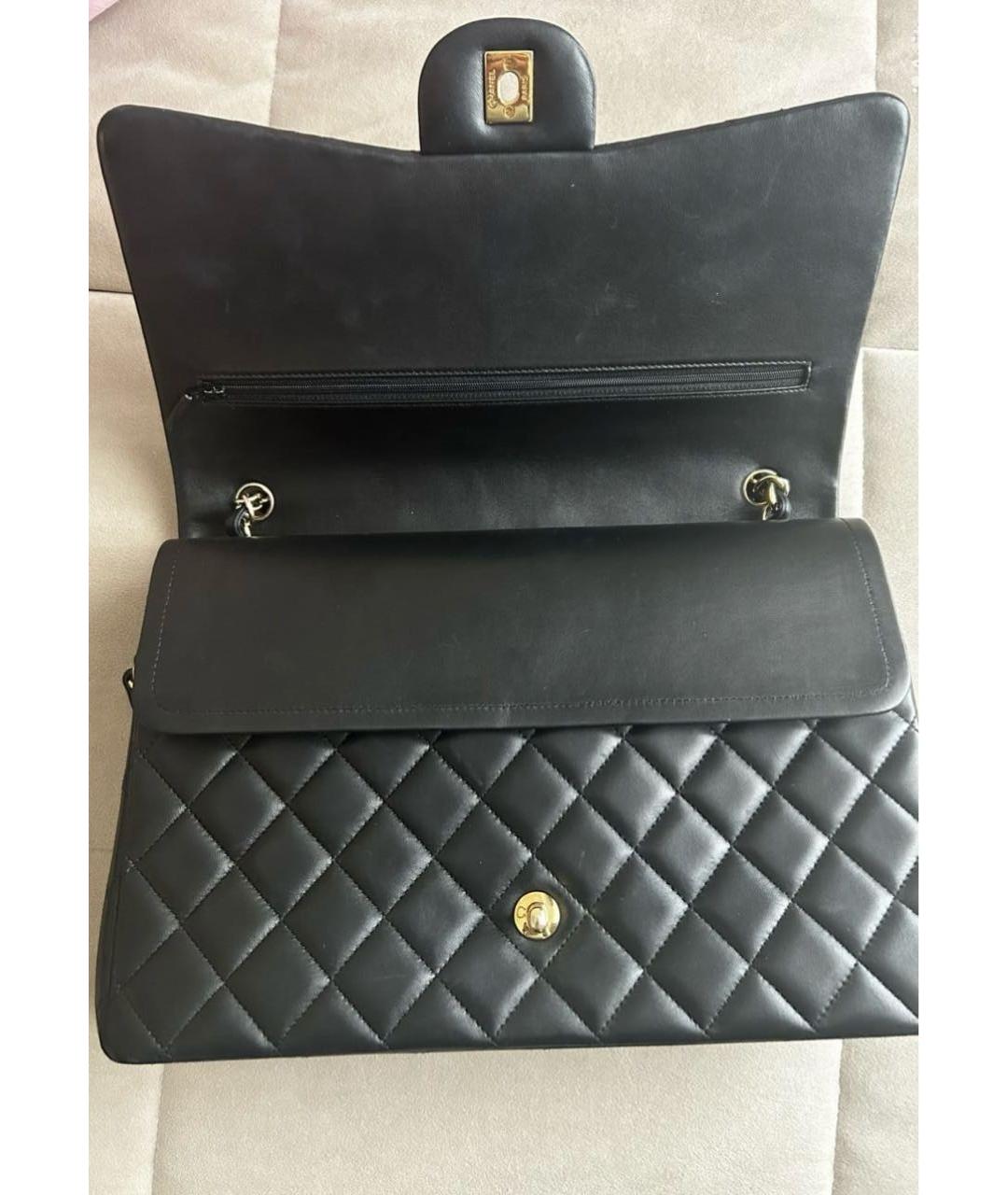 CHANEL PRE-OWNED Черная кожаная сумка через плечо, фото 4