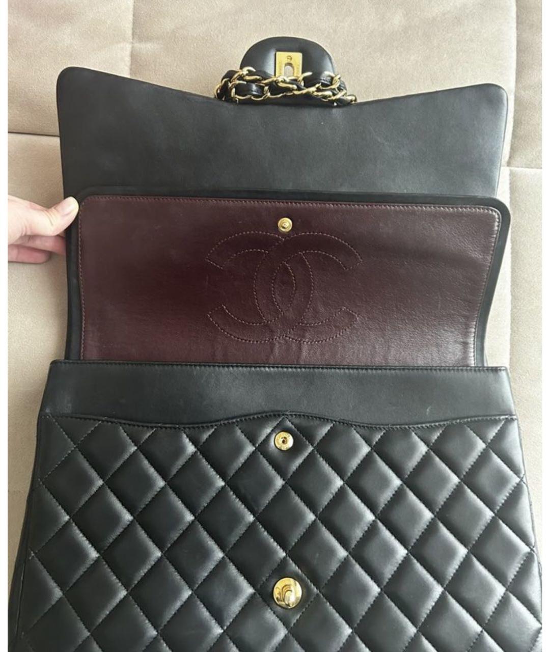 CHANEL PRE-OWNED Черная кожаная сумка через плечо, фото 3