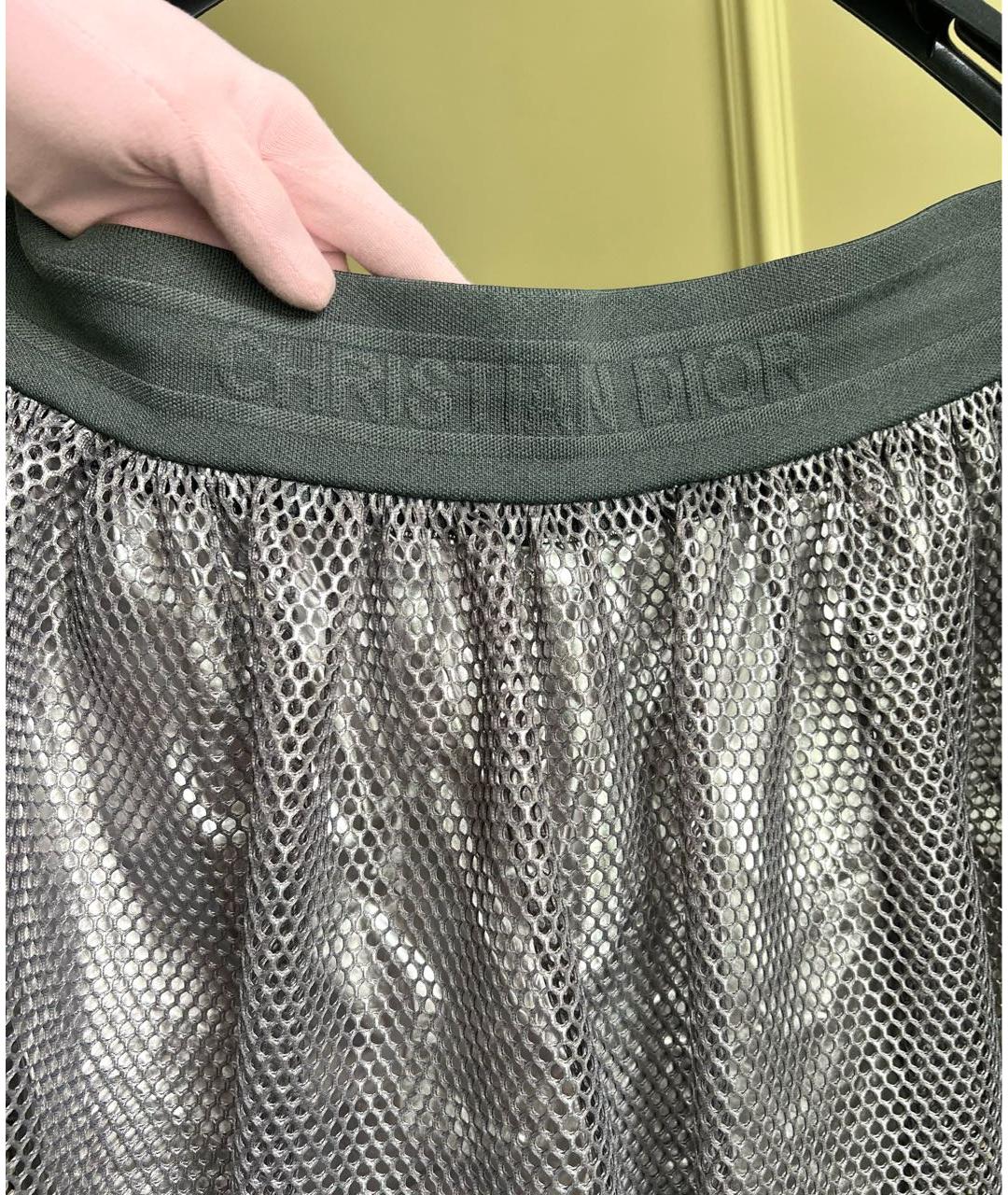 CHRISTIAN DIOR PRE-OWNED Серебряная юбка миди, фото 6
