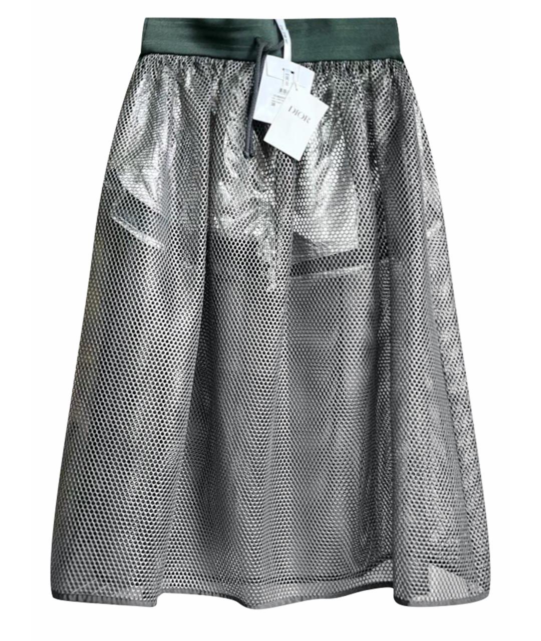 CHRISTIAN DIOR PRE-OWNED Серебряная юбка миди, фото 1