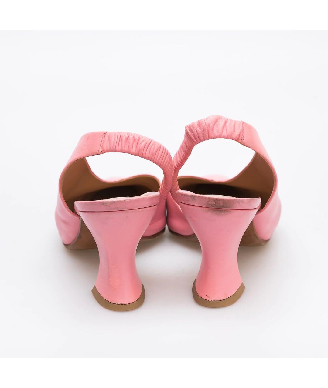 BOTTEGA VENETA Розовые кожаные туфли, фото 3