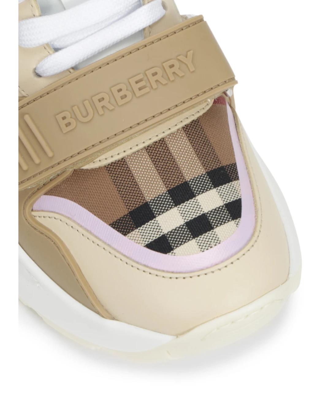 BURBERRY Бежевые кроссовки, фото 3