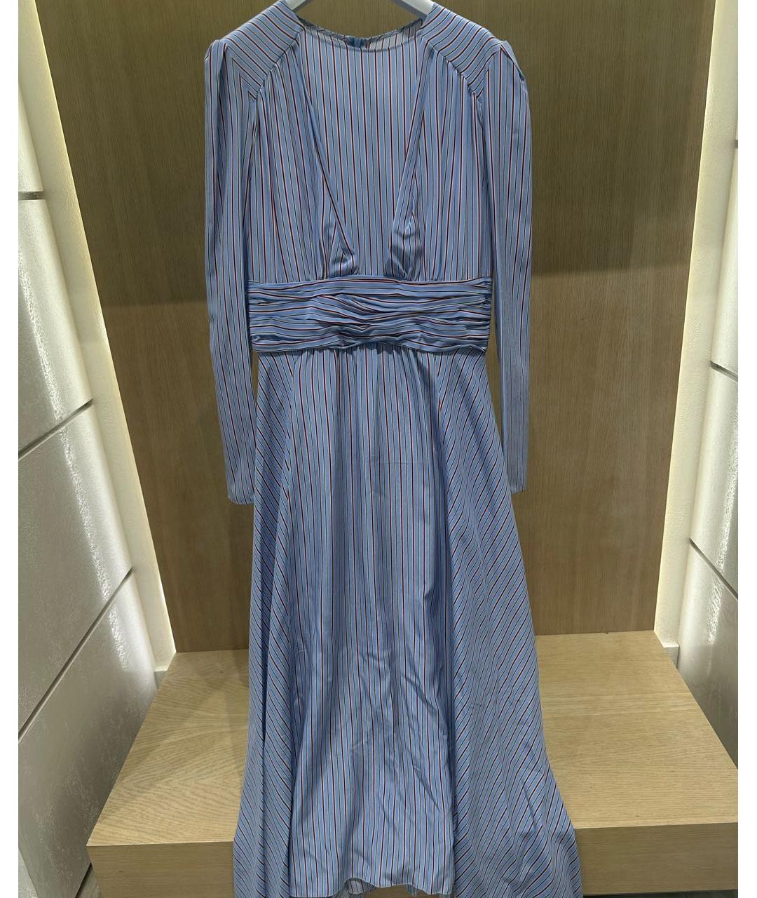 ERMANNO SCERVINO Голубое шелковое платье, фото 5