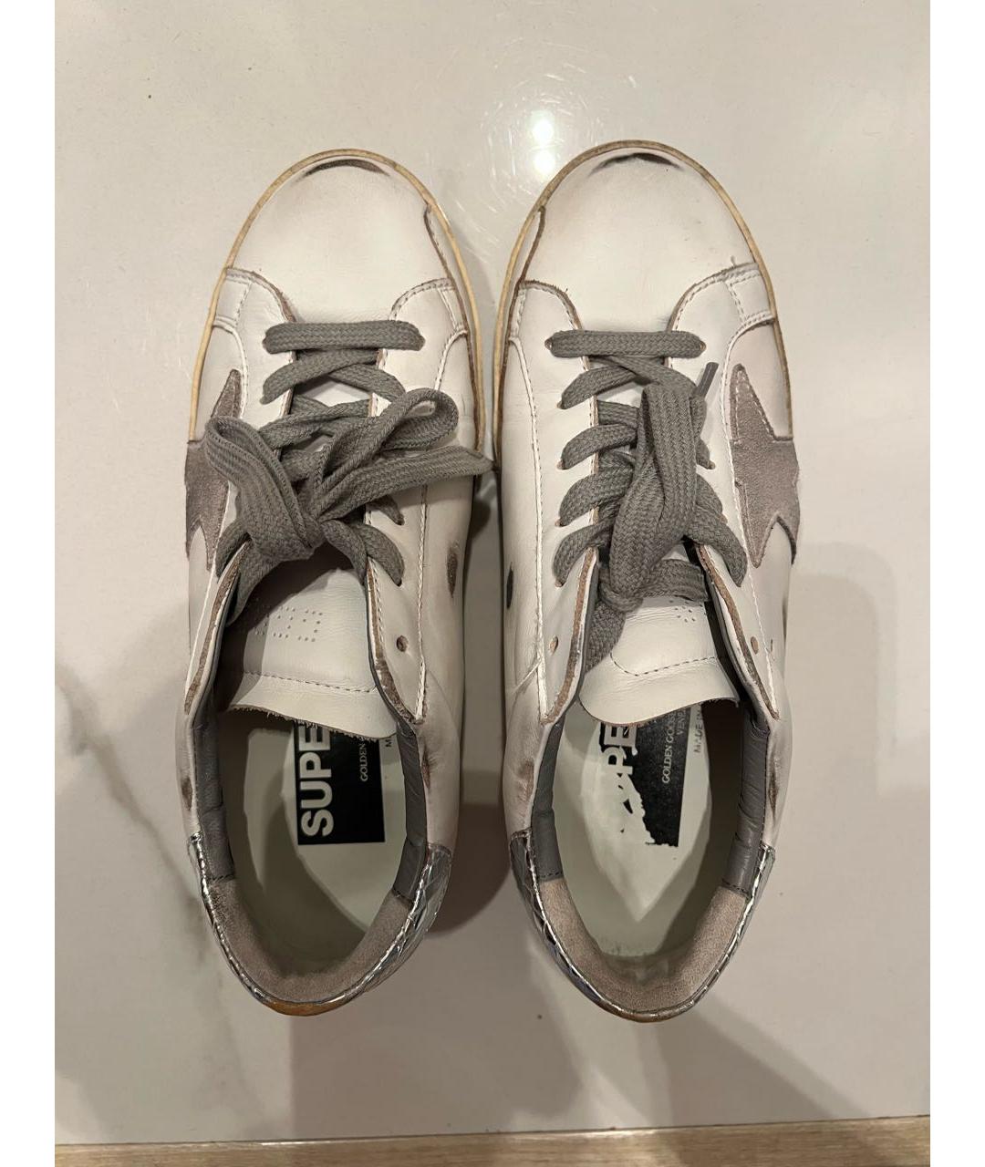 GOLDEN GOOSE DELUXE BRAND Белые кожаные кеды, фото 3