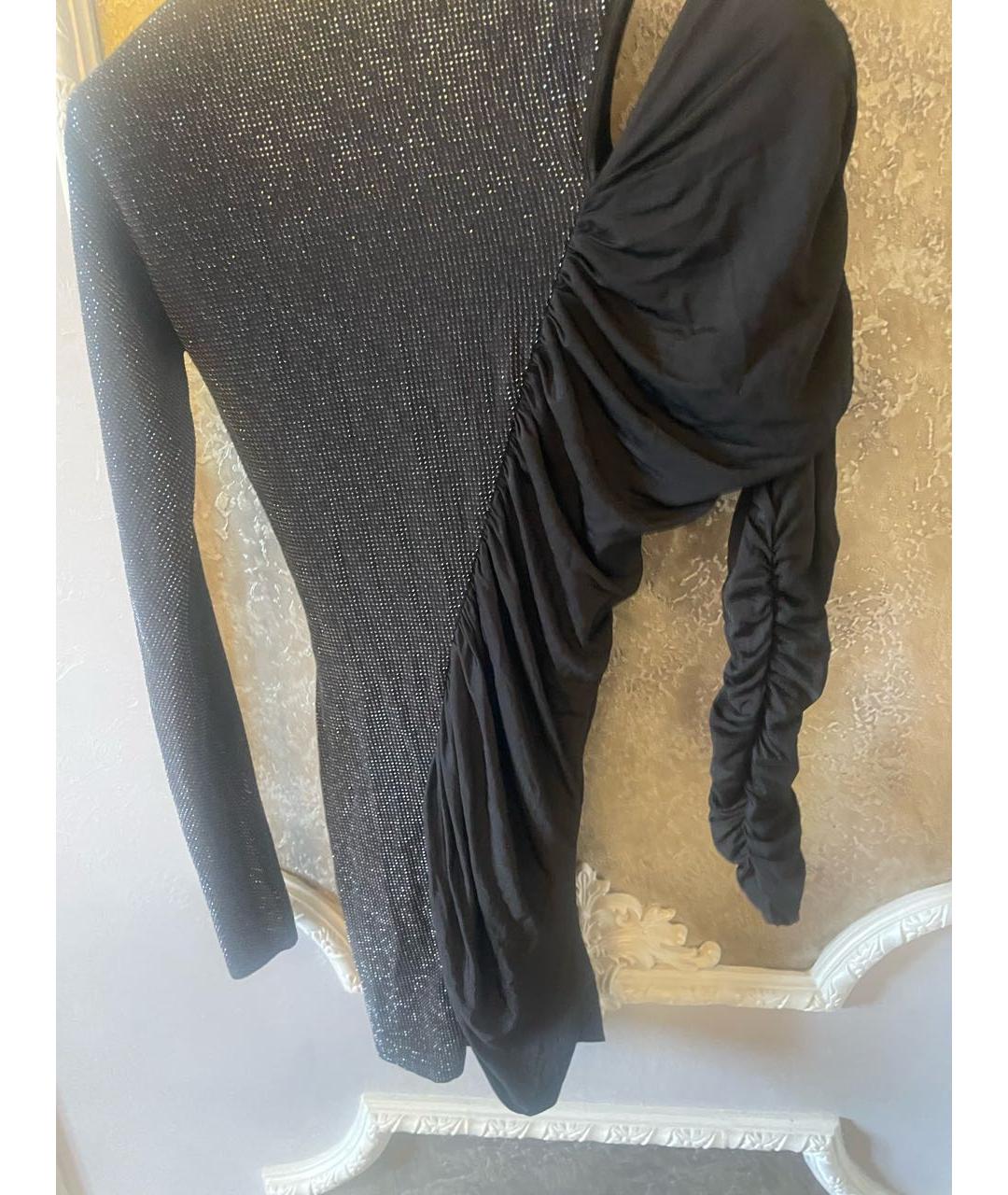 BALMAIN Черное ацетатное коктейльное платье, фото 3
