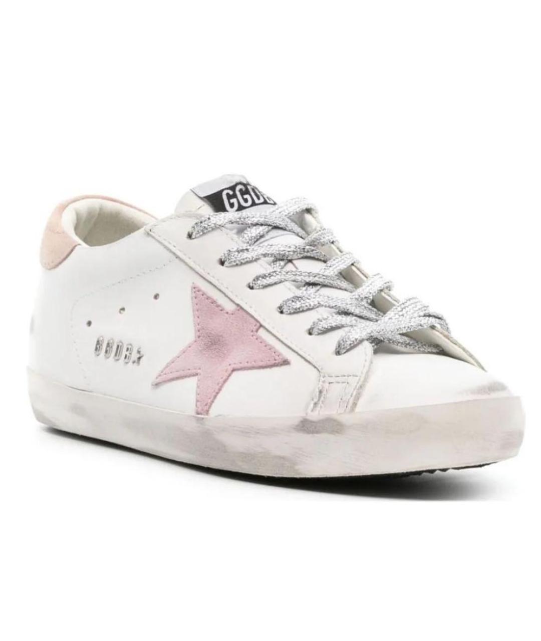 GOLDEN GOOSE DELUXE BRAND Белые кожаные кеды, фото 1