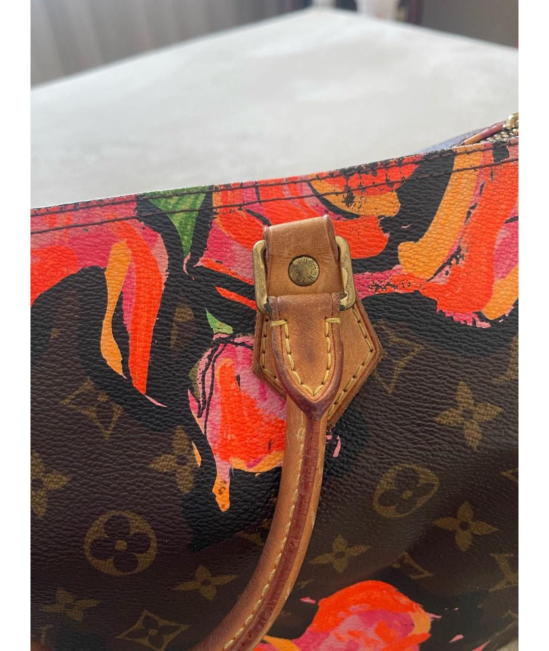 LOUIS VUITTON PRE-OWNED Коричневая сумка с короткими ручками, фото 5