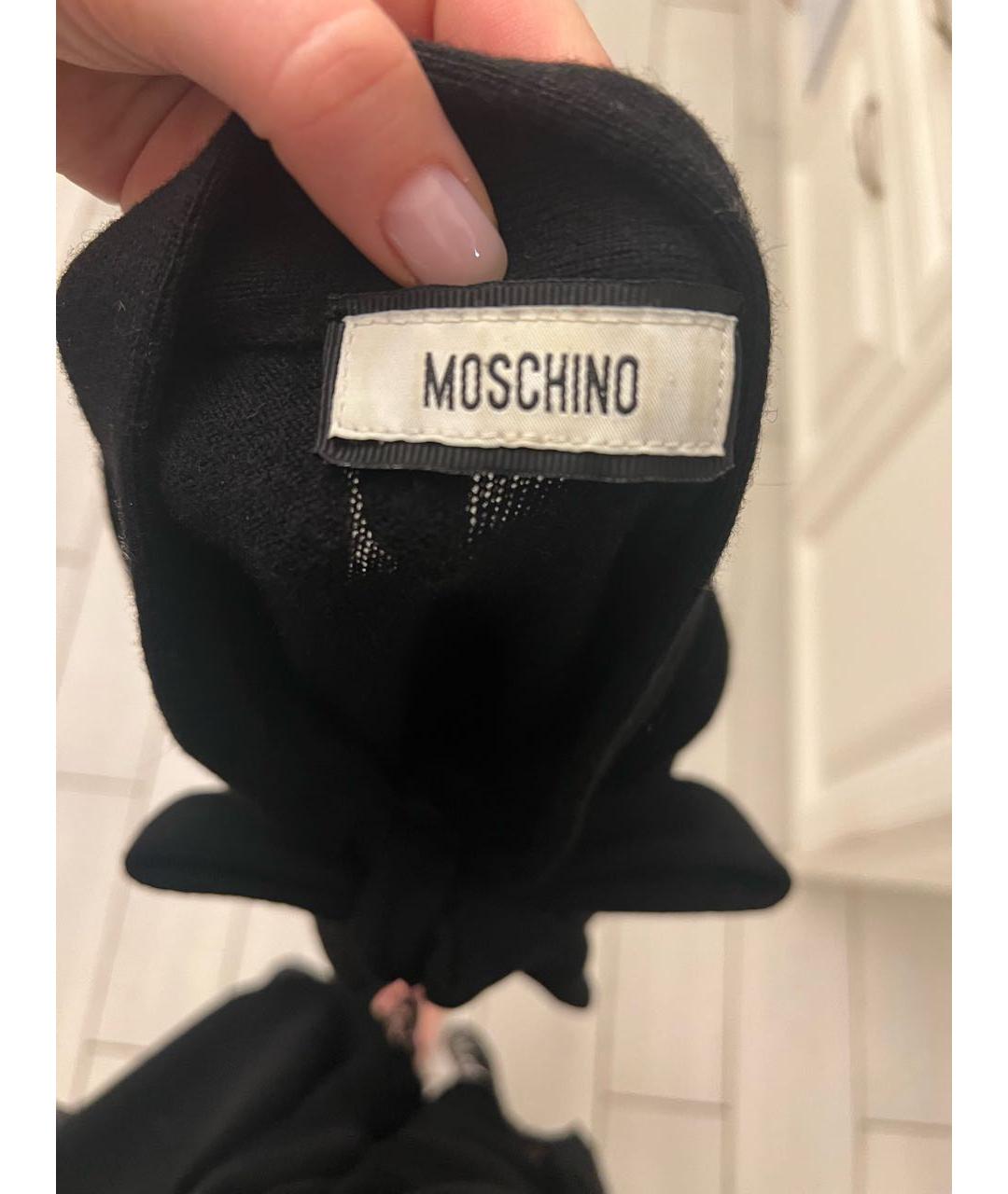 MOSCHINO Черный шерстяной джемпер / свитер, фото 4