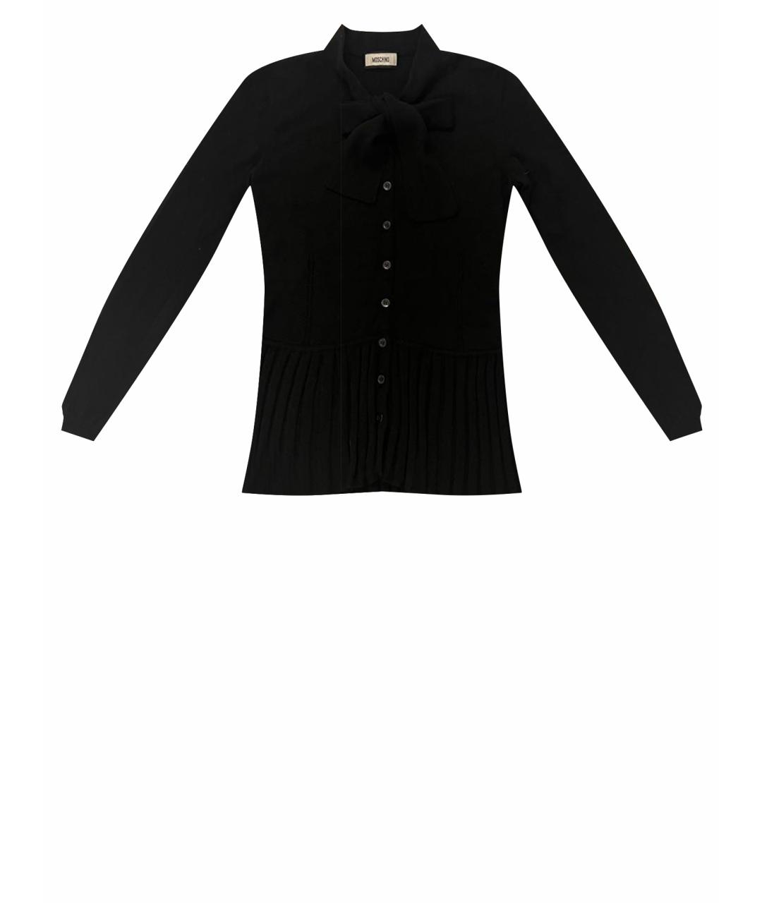 MOSCHINO Черный шерстяной джемпер / свитер, фото 1