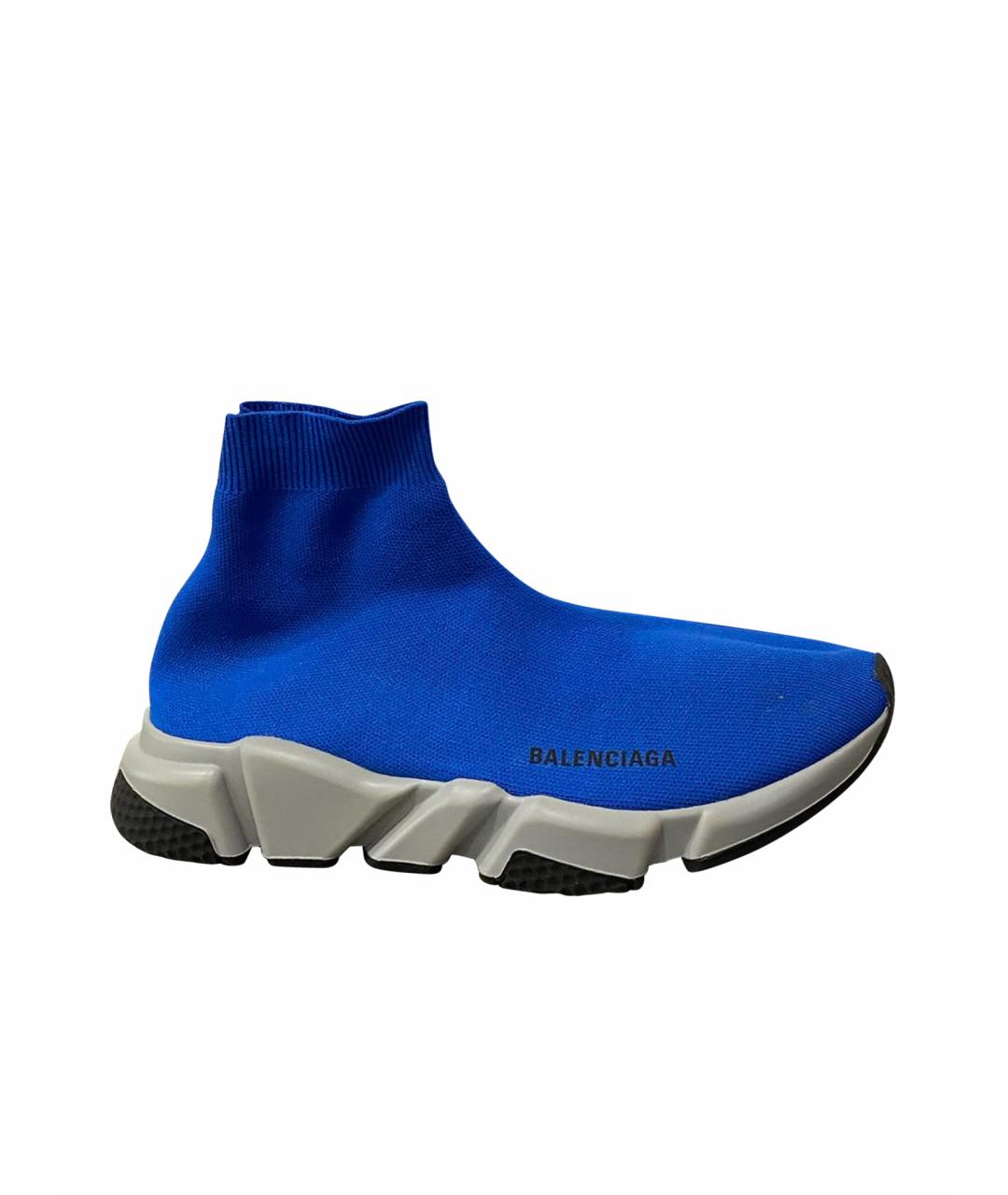 BALENCIAGA Синие высокие кроссовки / кеды, фото 1