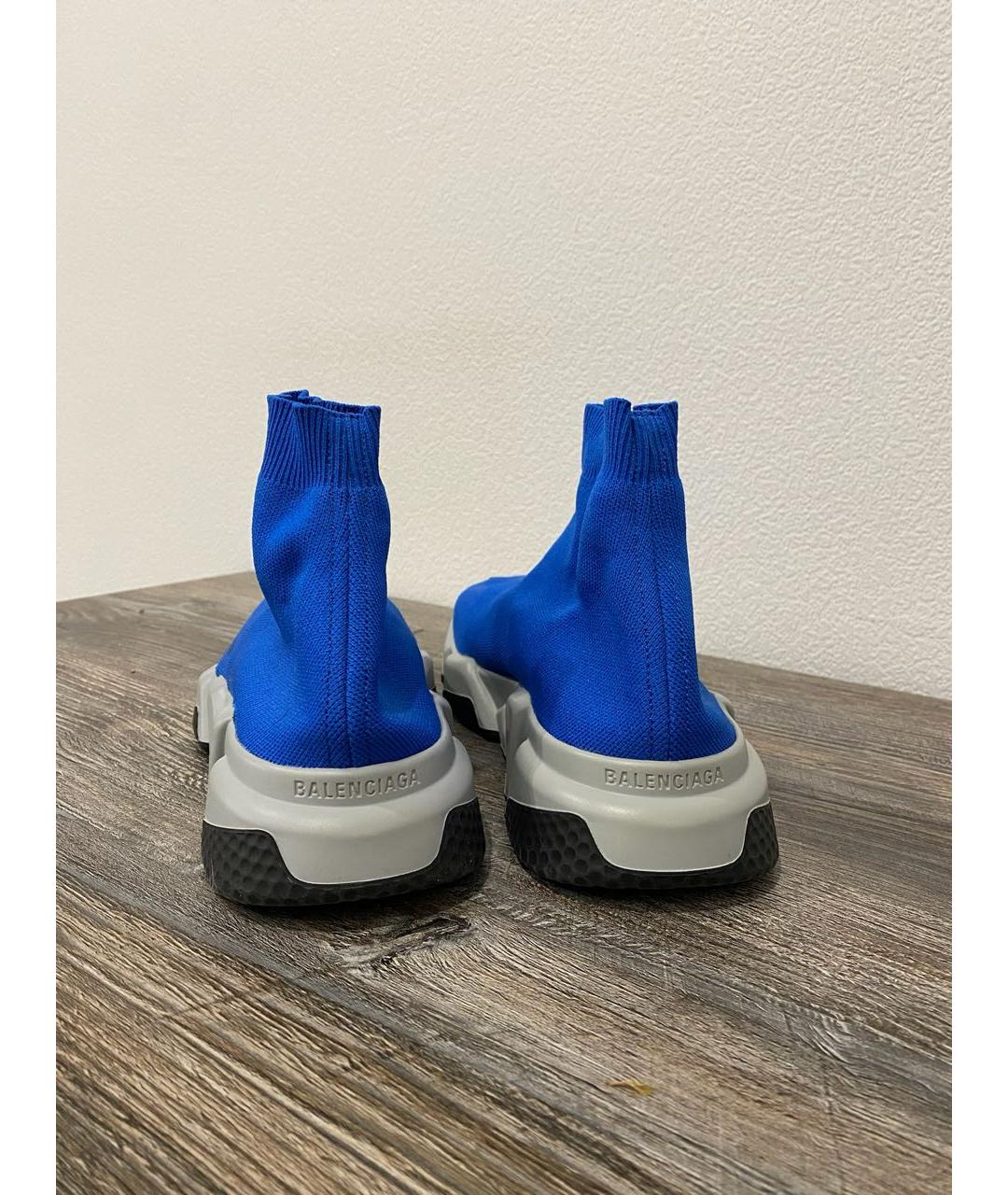 BALENCIAGA Синие высокие кроссовки / кеды, фото 4