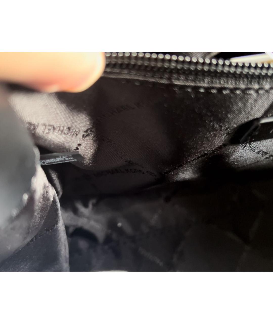 MICHAEL KORS Черная сумка с короткими ручками из искусственной кожи, фото 6