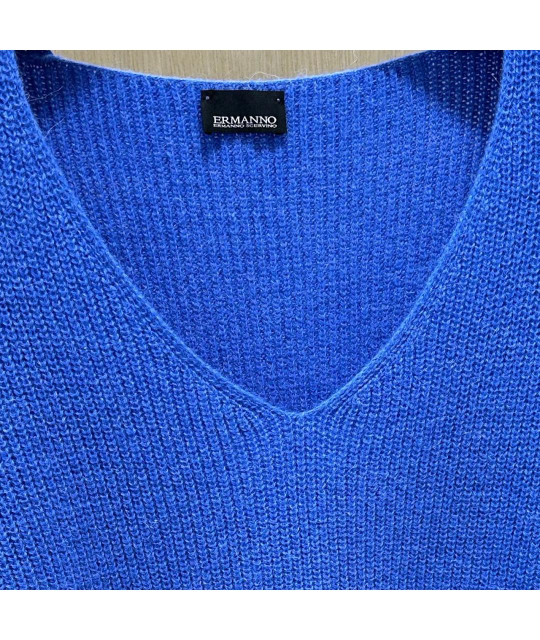 ERMANNO ERMANNO Синий джемпер / свитер, фото 4