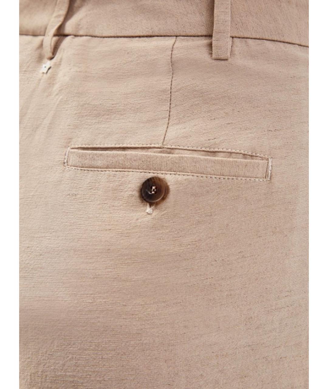 LORENA ANTONIAZZI Бежевые хлопковые брюки широкие, фото 7