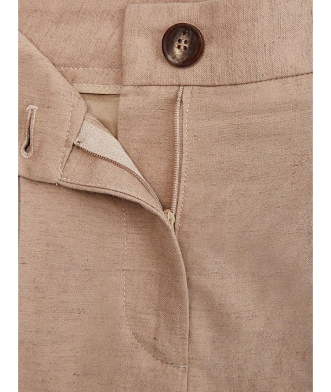 LORENA ANTONIAZZI Бежевые хлопковые брюки широкие, фото 6