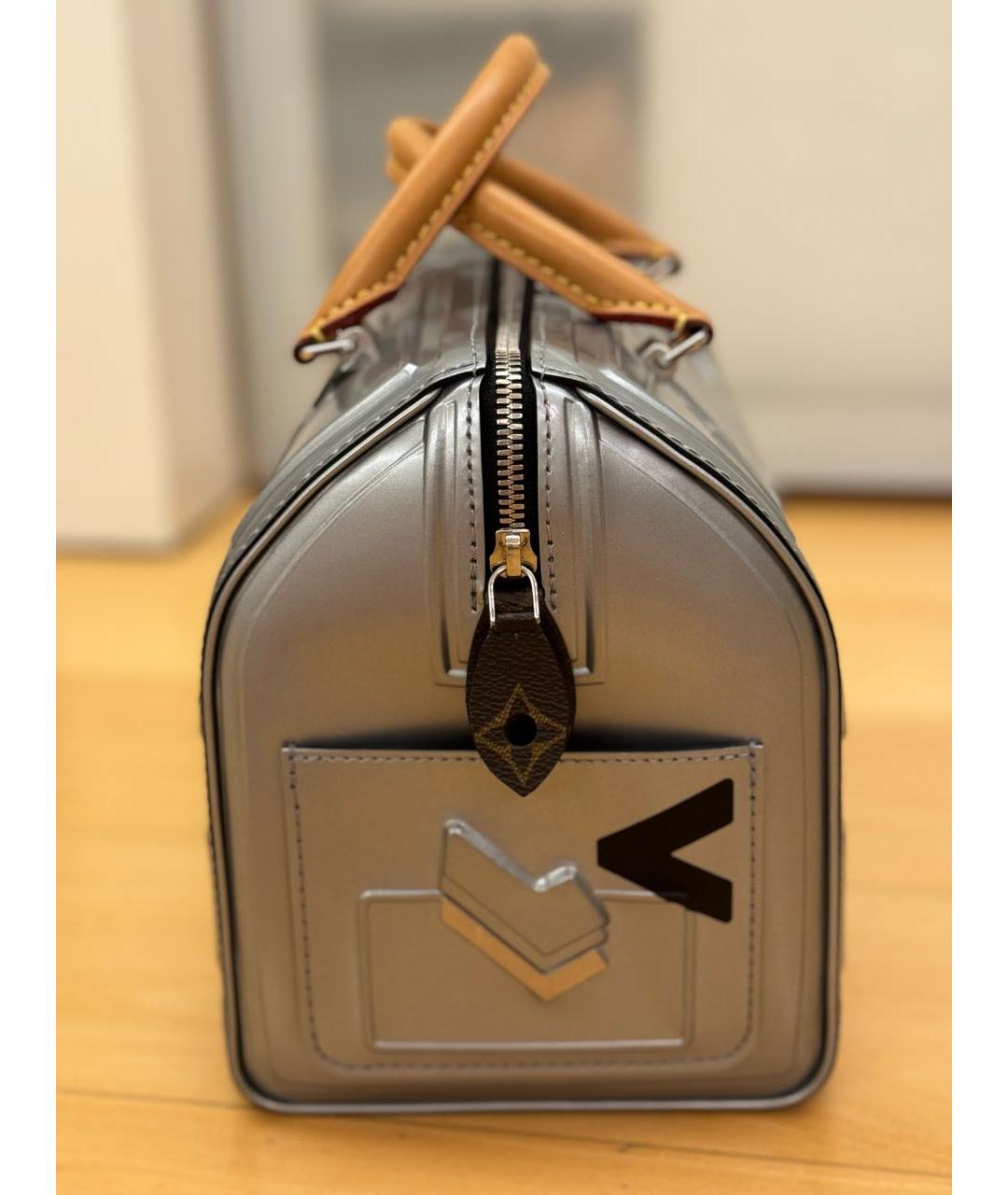 LOUIS VUITTON PRE-OWNED Серебряная сумка с короткими ручками, фото 3