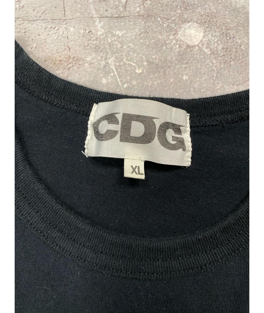 COMME DES GARÇONS Черная хлопковая футболка, фото 3