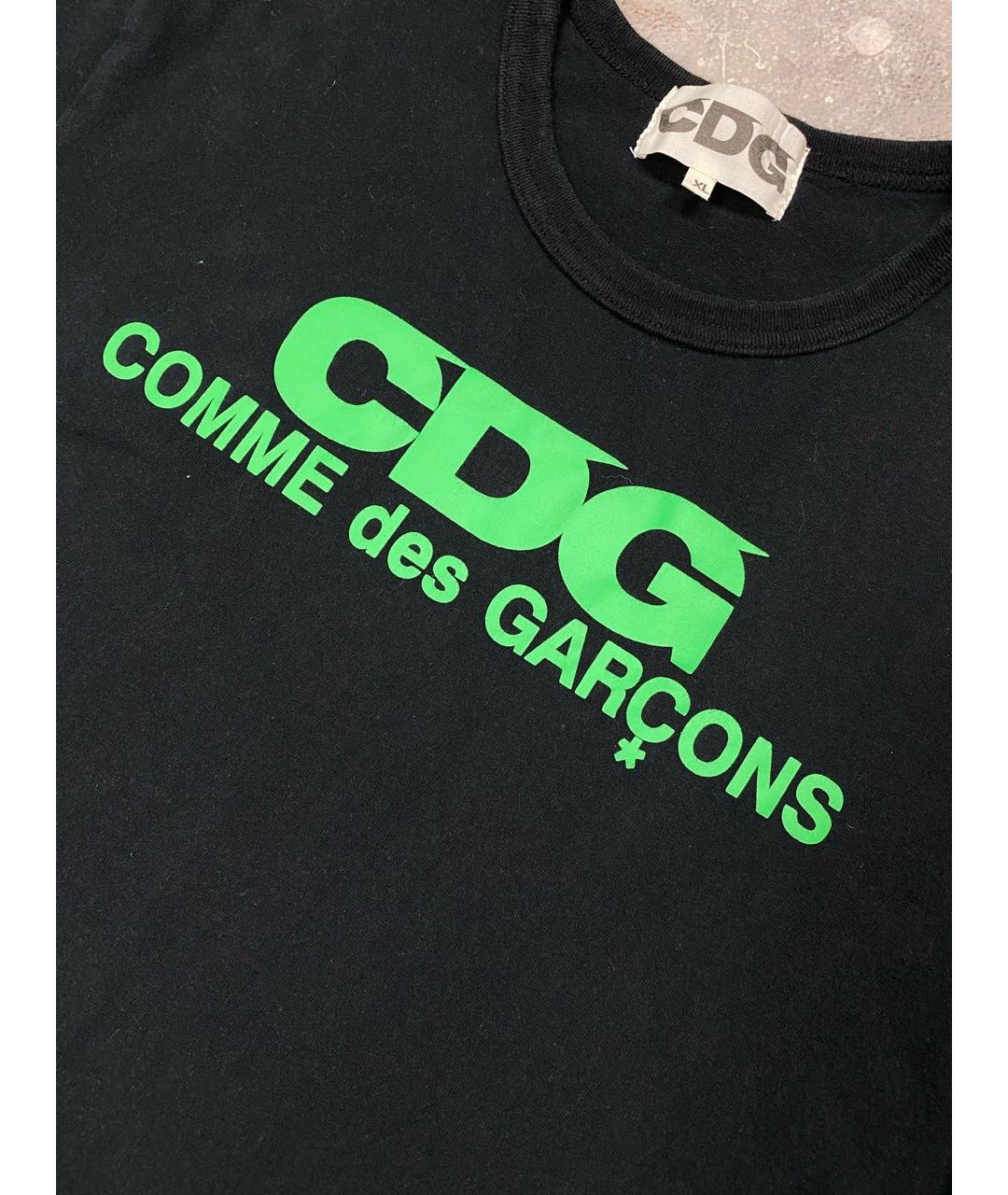 COMME DES GARÇONS Черная хлопковая футболка, фото 4