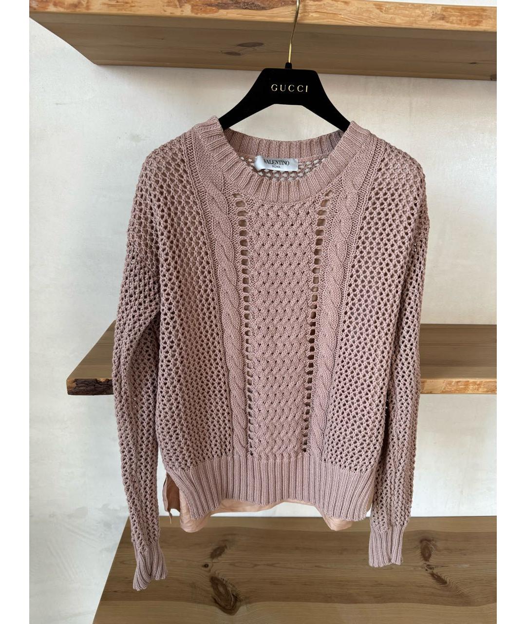 VALENTINO Розовый хлопковый джемпер / свитер, фото 8