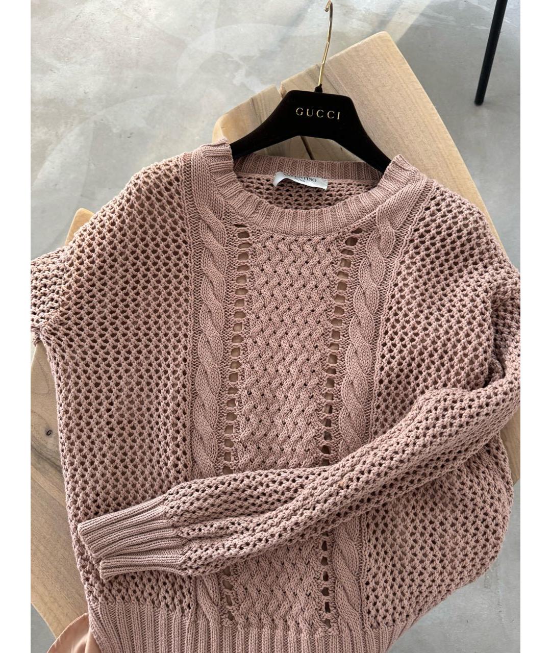VALENTINO Розовый хлопковый джемпер / свитер, фото 3