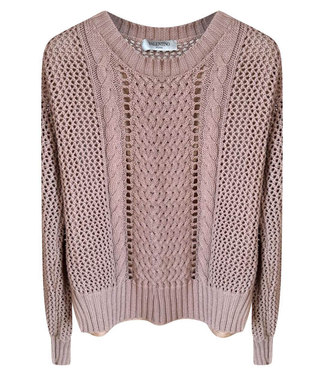 VALENTINO Розовый хлопковый джемпер / свитер, фото 1