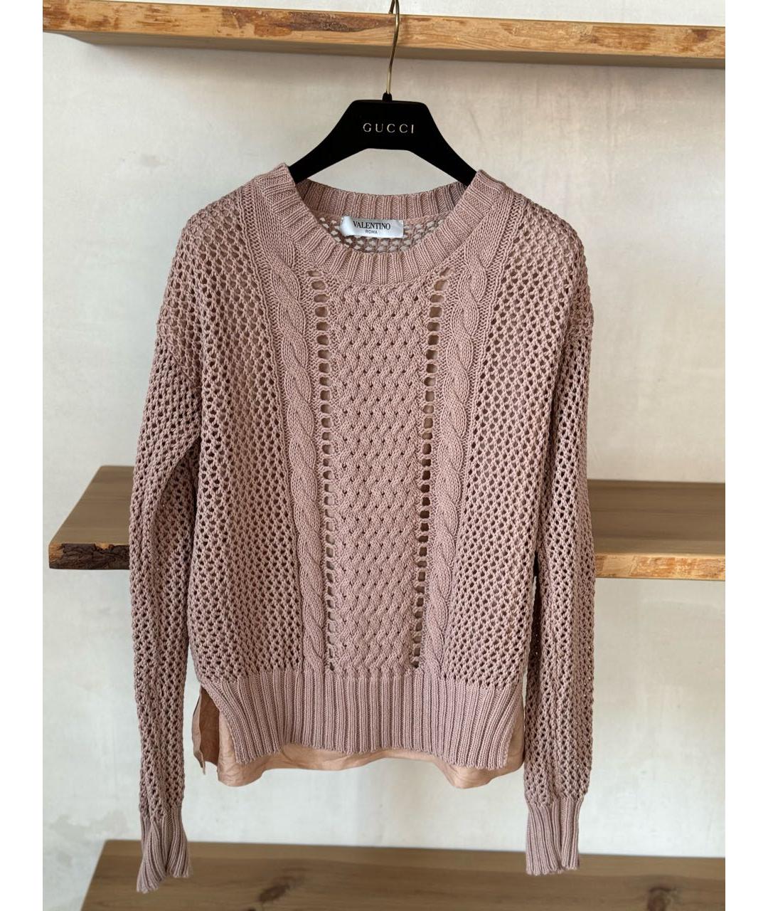 VALENTINO Розовый хлопковый джемпер / свитер, фото 6