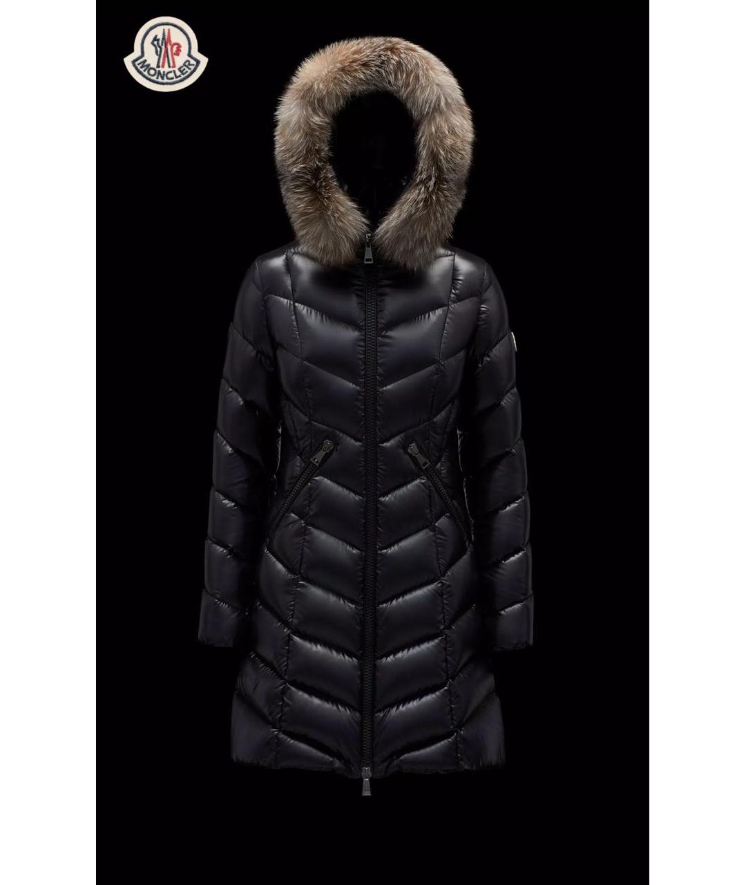 MONCLER Черный пуховик, фото 7