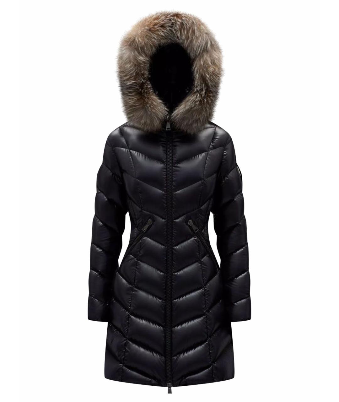 MONCLER Черный пуховик, фото 1