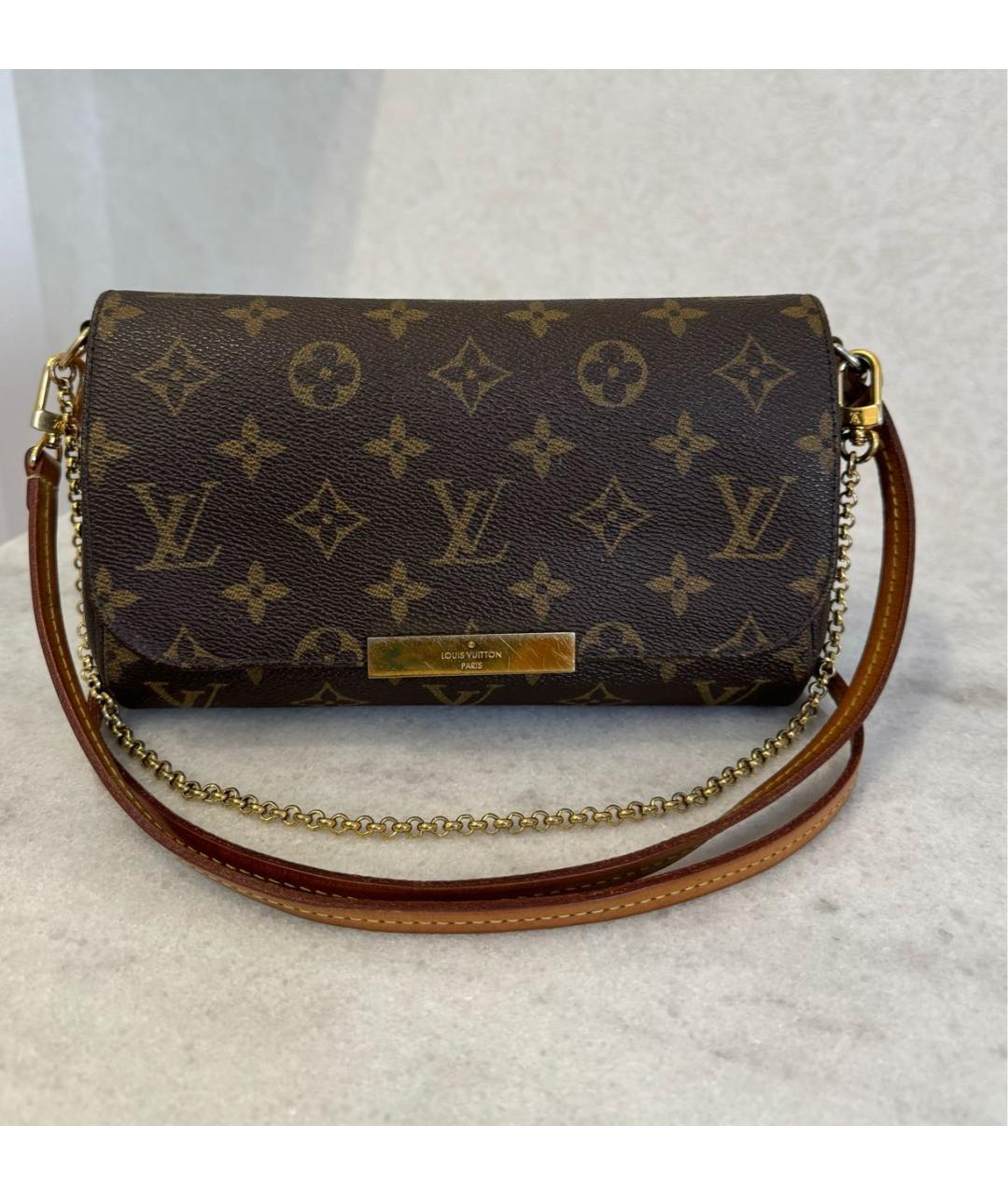 LOUIS VUITTON PRE-OWNED Коричневая сумка через плечо, фото 3