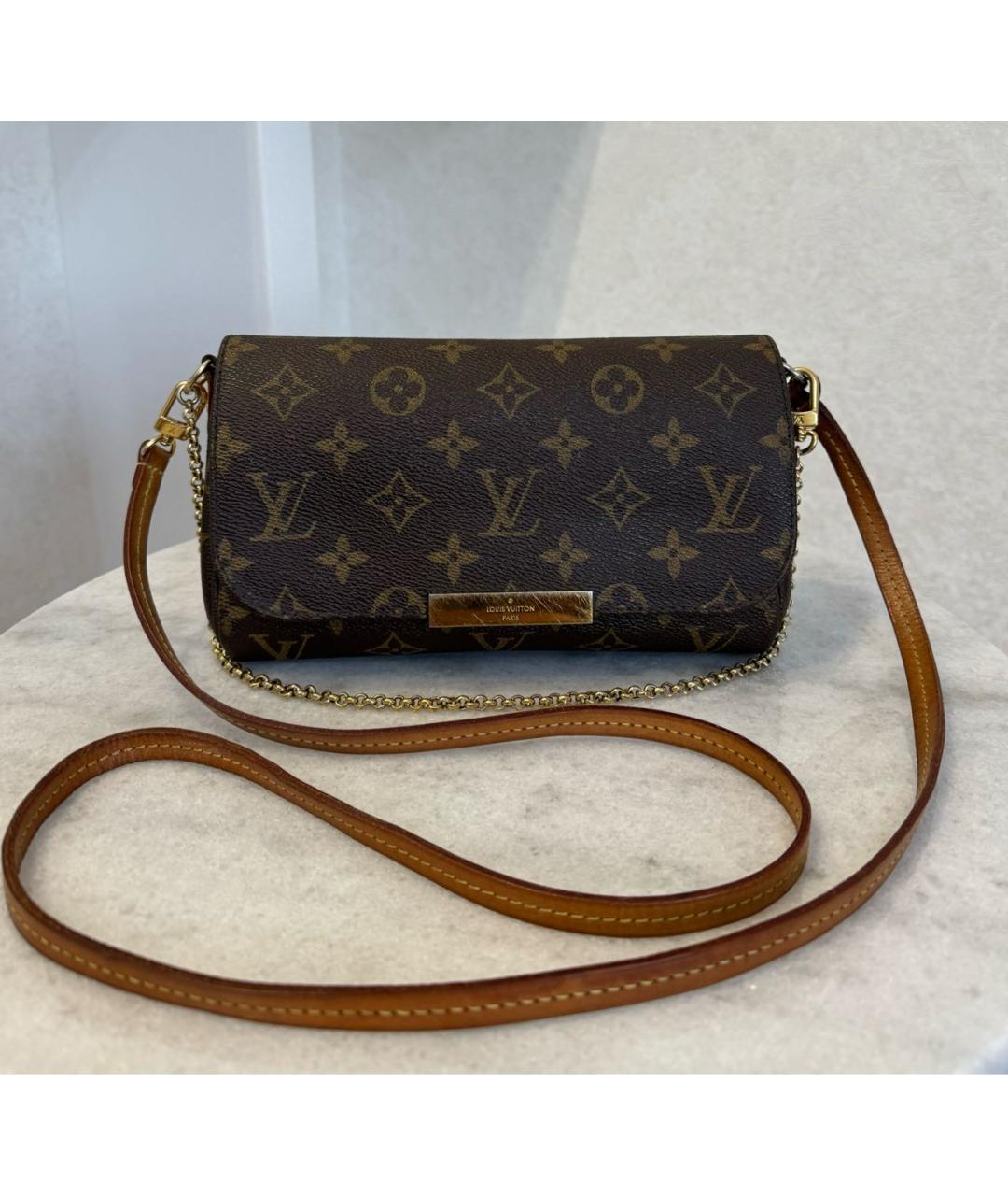 LOUIS VUITTON PRE-OWNED Коричневая сумка через плечо, фото 2