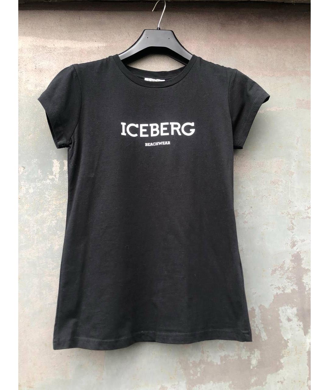 ICEBERG Черная хлопковая футболка, фото 4