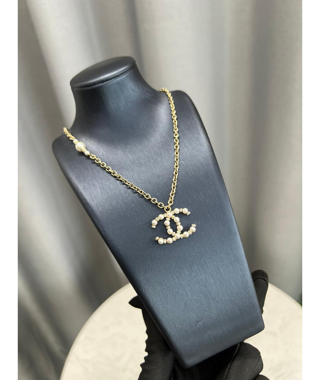 CHANEL PRE-OWNED Серебряное металлическое колье, фото 7