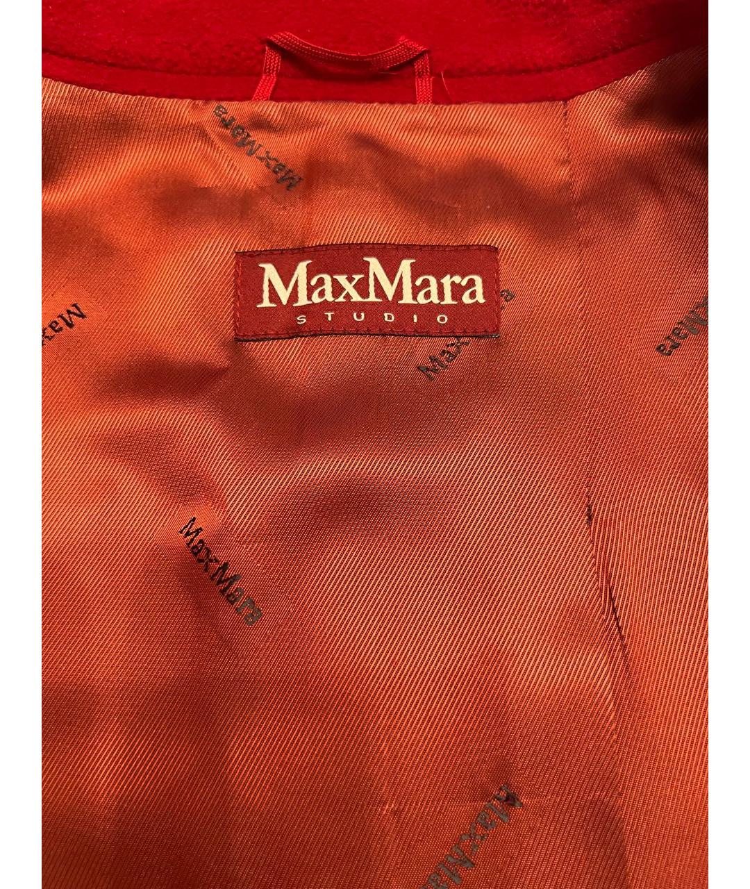 MAX MARA Красное шерстяное пальто, фото 2
