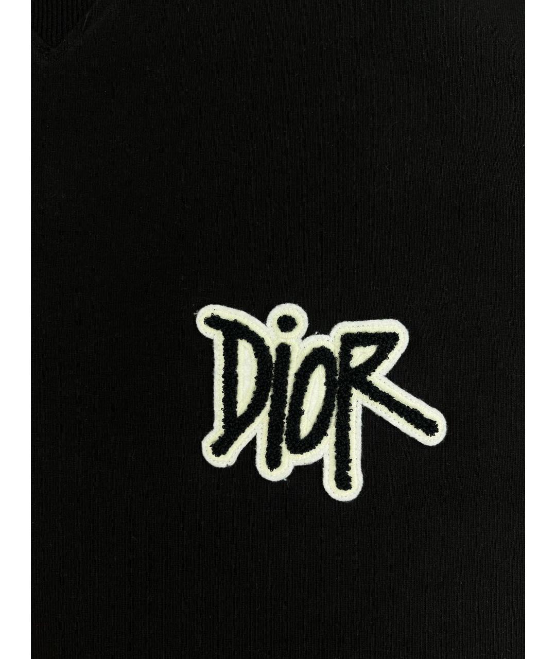 CHRISTIAN DIOR PRE-OWNED Черная хлопковая футболка, фото 4