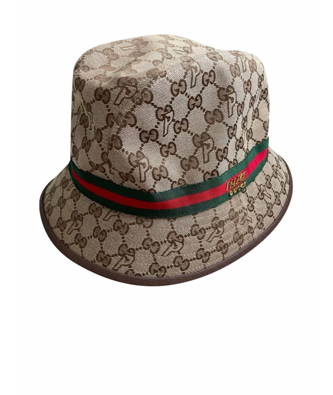 GUCCI Бежевая бархатная шляпа, фото 1