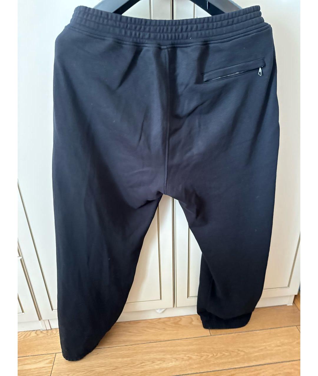 NEIL BARRETT Черные хлопковые повседневные брюки, фото 2