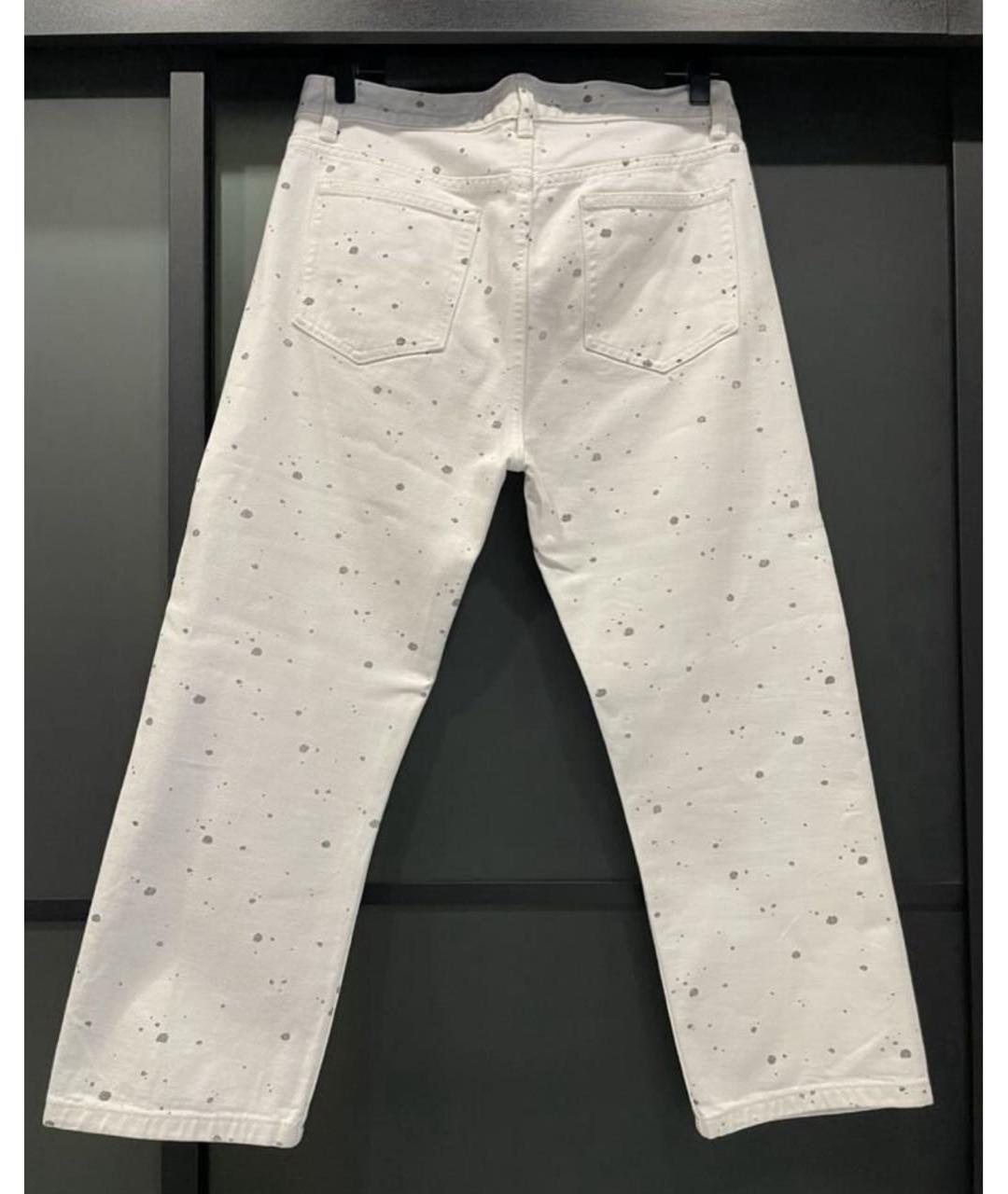 MARC BY MARC JACOBS Белые хлопковые прямые джинсы, фото 2