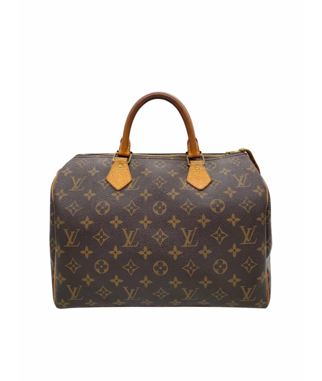 LOUIS VUITTON PRE-OWNED Коричневая сумка с короткими ручками, фото 1