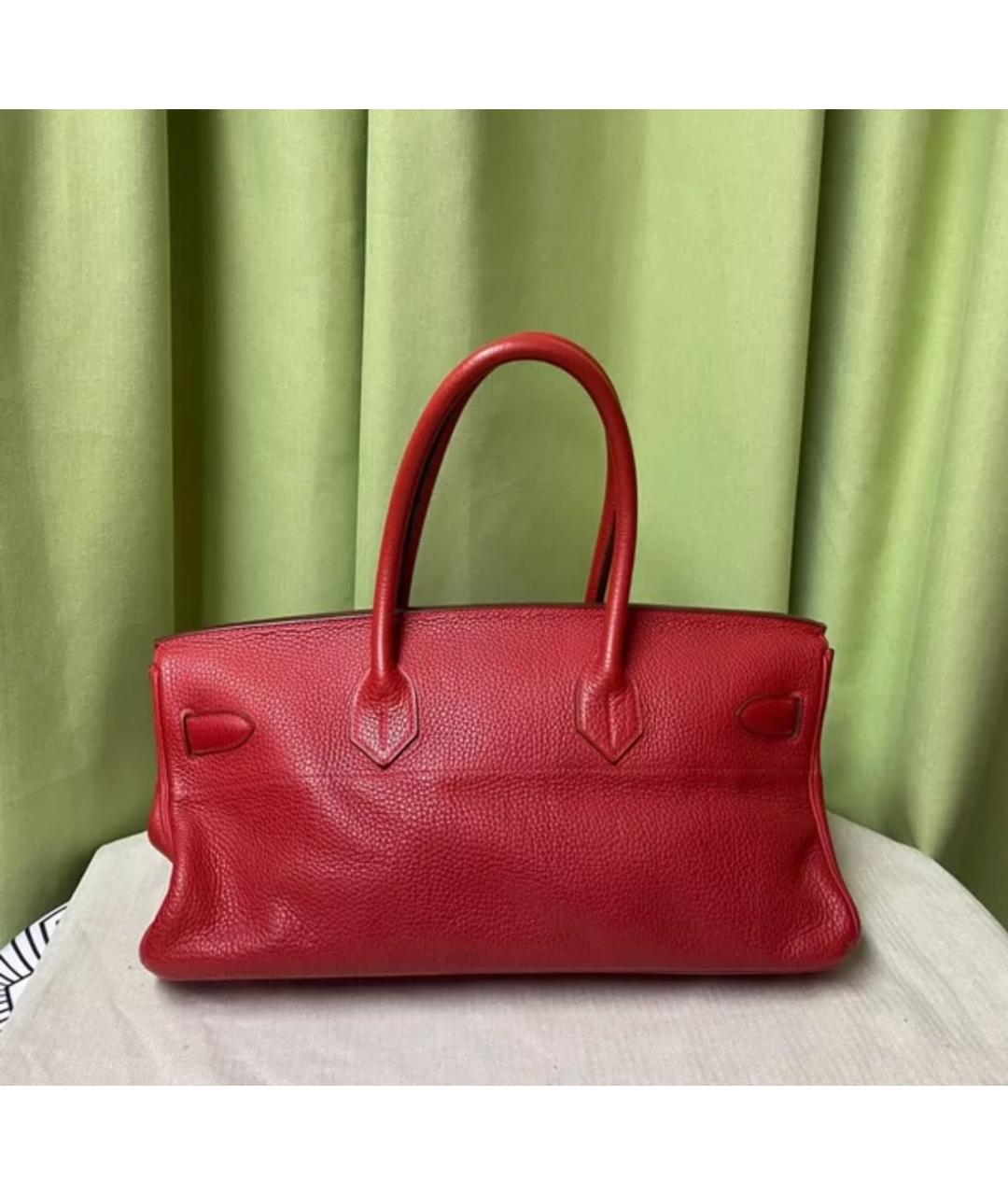 HERMES PRE-OWNED Красная кожаная сумка с короткими ручками, фото 3