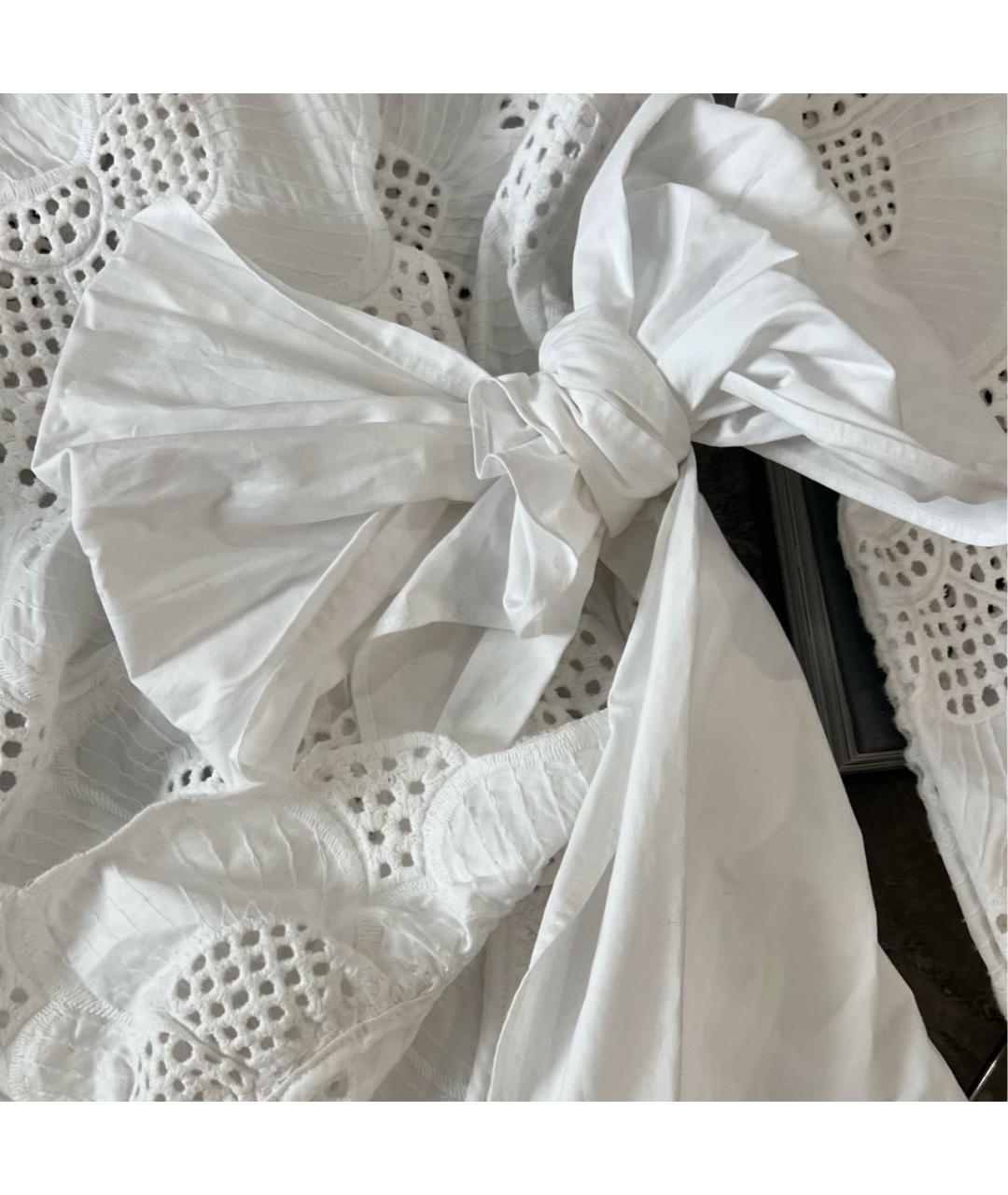 SELF-PORTRAIT Белое хлопковое коктейльное платье, фото 7