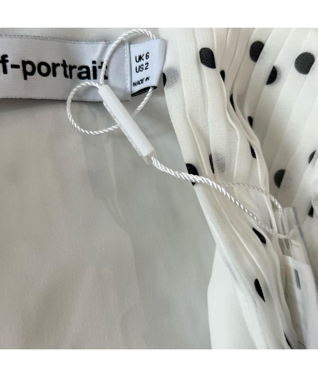 SELF-PORTRAIT Белое полиэстеровое повседневное платье, фото 8