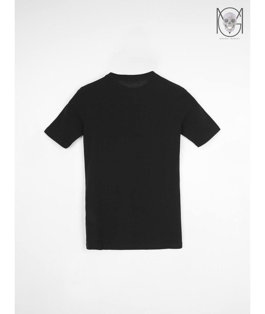 JIL SANDER Черная хлопковая футболка, фото 2