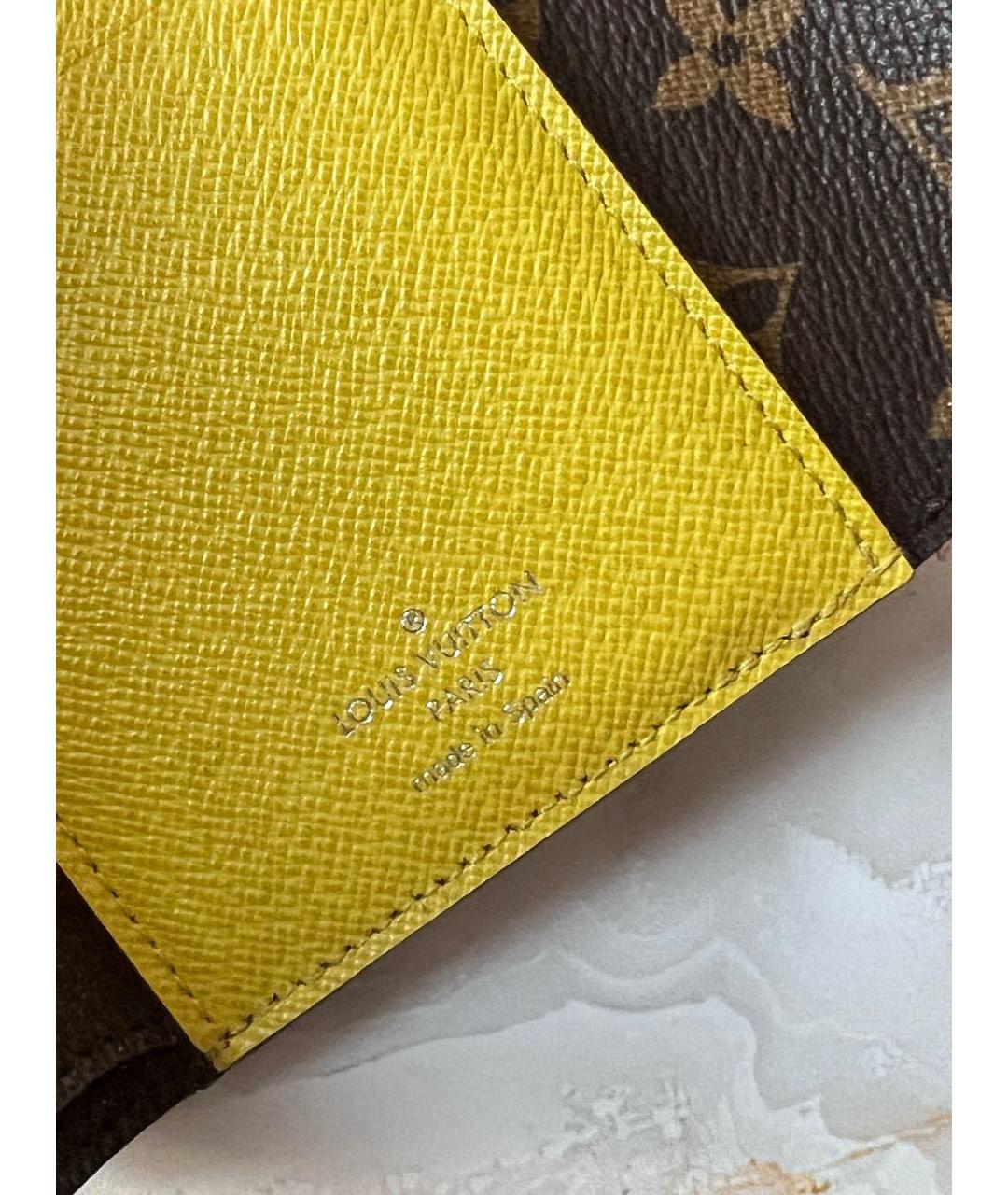 LOUIS VUITTON PRE-OWNED Желтый кошелек, фото 4