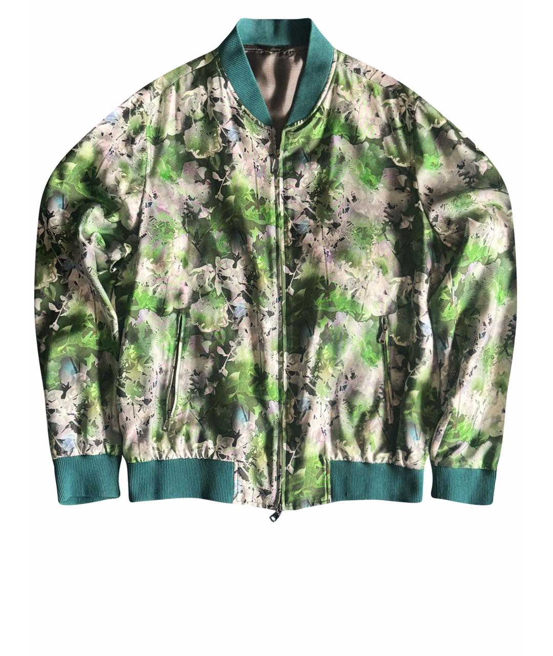BRIONI Зеленая шелковая куртка, фото 1
