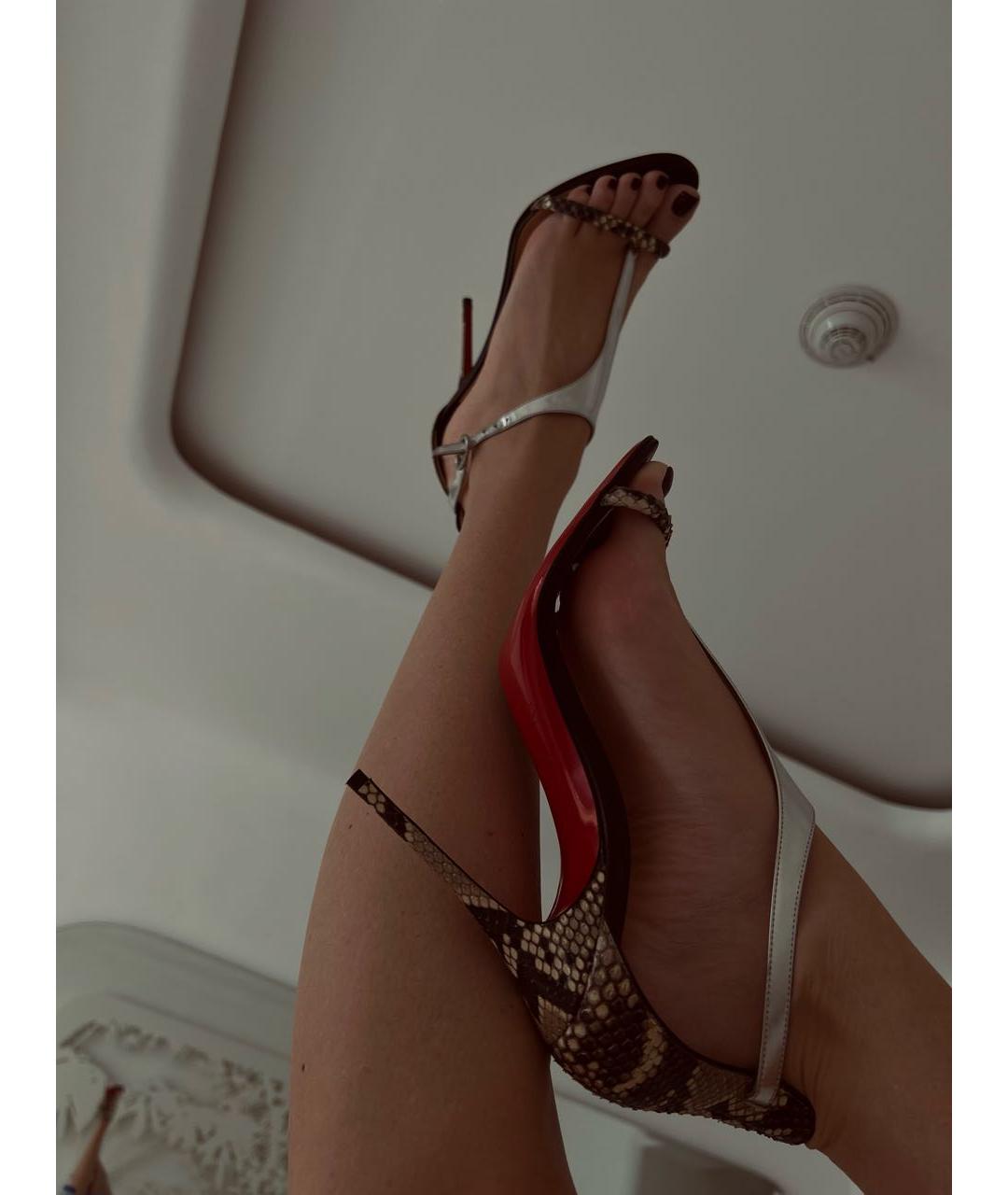 CHRISTIAN LOUBOUTIN Кожаные босоножки, фото 8