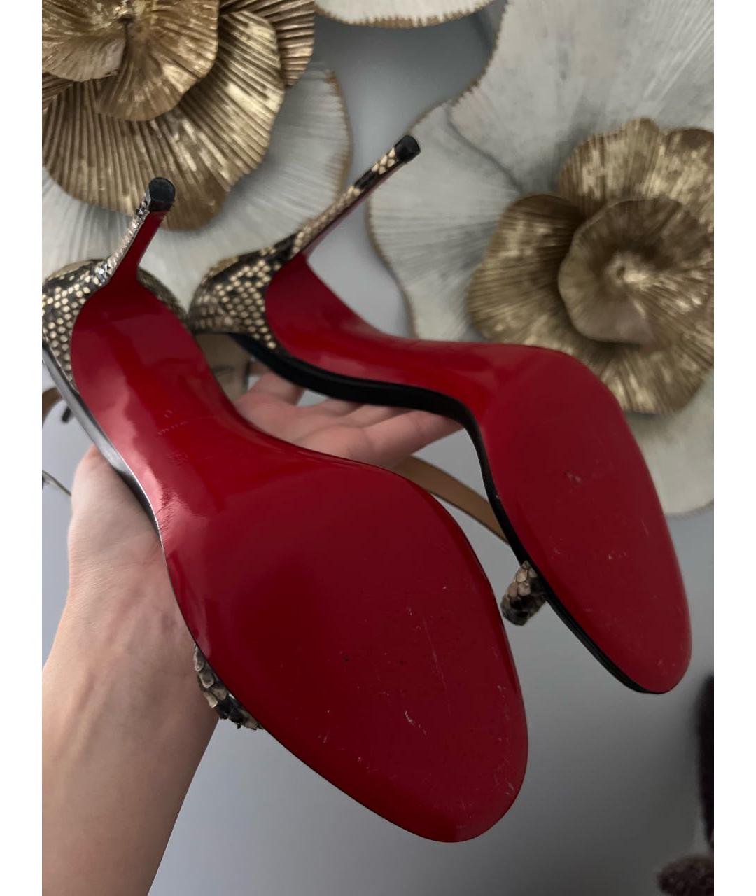 CHRISTIAN LOUBOUTIN Кожаные босоножки, фото 5