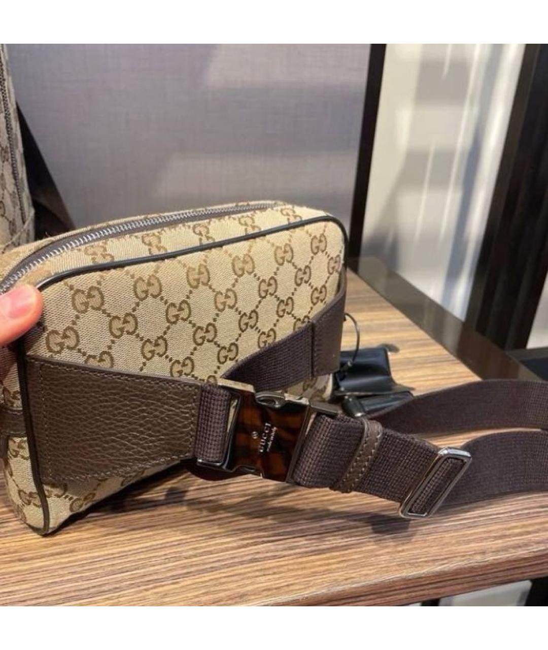 GUCCI Бежевая поясная сумка, фото 4