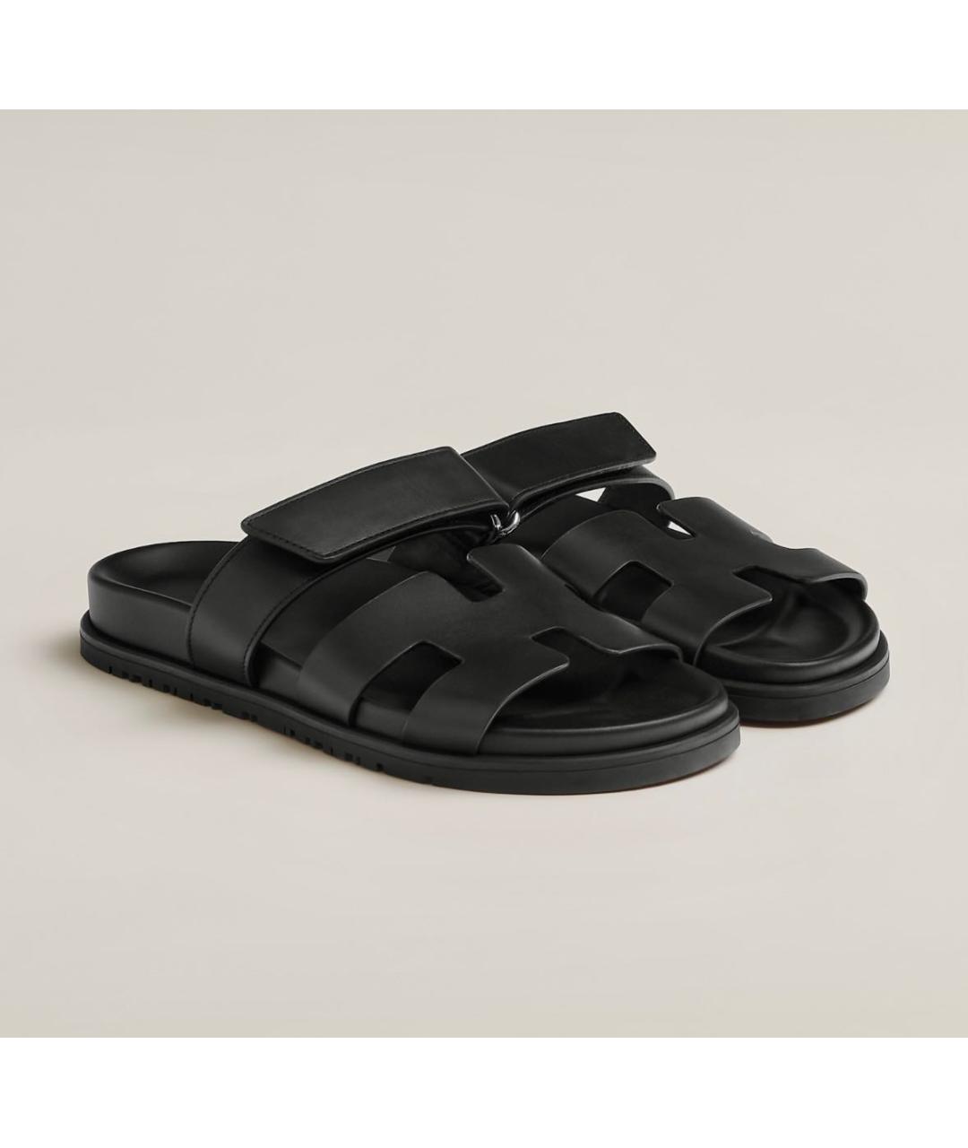 HERMES PRE-OWNED Черные кожаные сандалии, фото 2