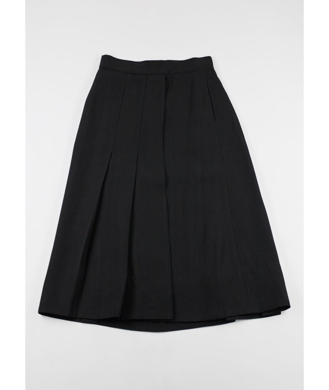 CELINE Черная вискозная юбка макси, фото 5